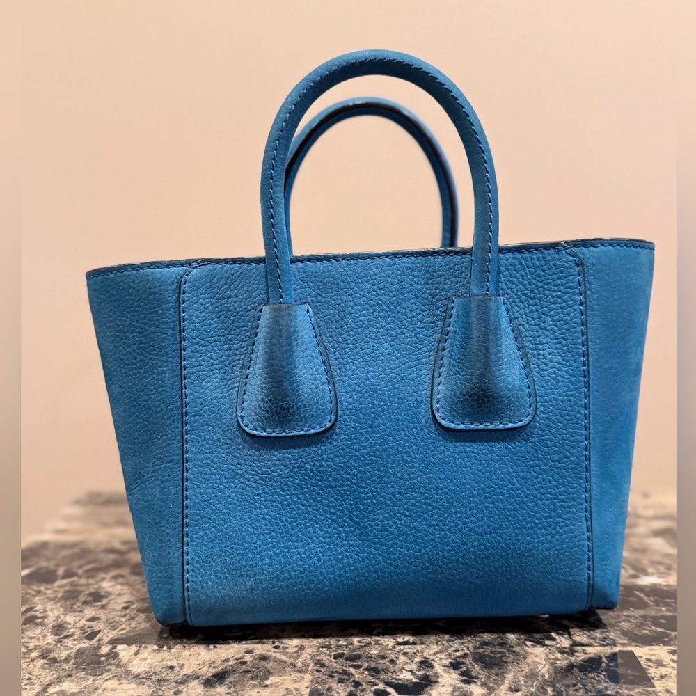 Henri Bendel Nubuck Teal Satchel - Luxe Edition 💎RARE💎 - Picture 3 of 13